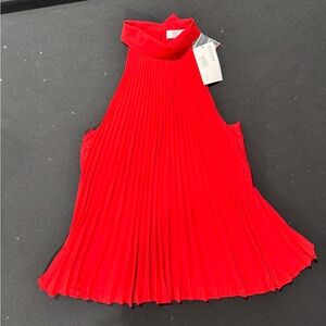 Bailey 44 Vibrant Red High-Neck Blouse